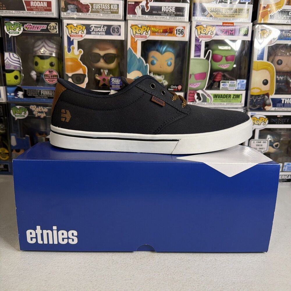 Etnies Skateboard Shoes Jameson 2 Eco Navy/Tan/White Sz. 10.5